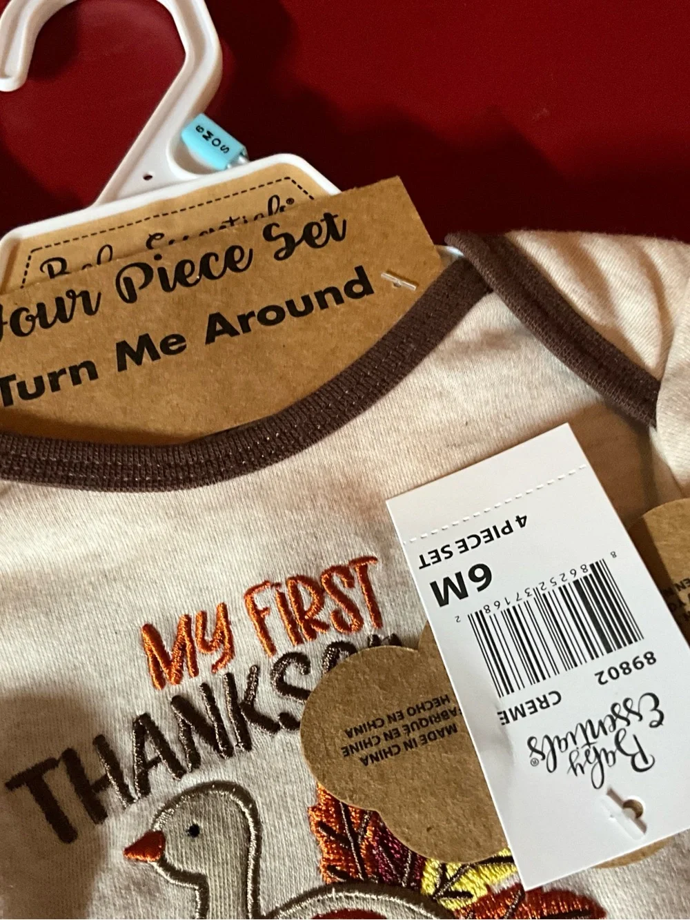 NWT baby essentials size 6 month first Thanksgiving outfit